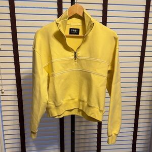 Abercrombie & Fitch YPB Yellow Quarter-Zip Sweatshirt -Size Medium